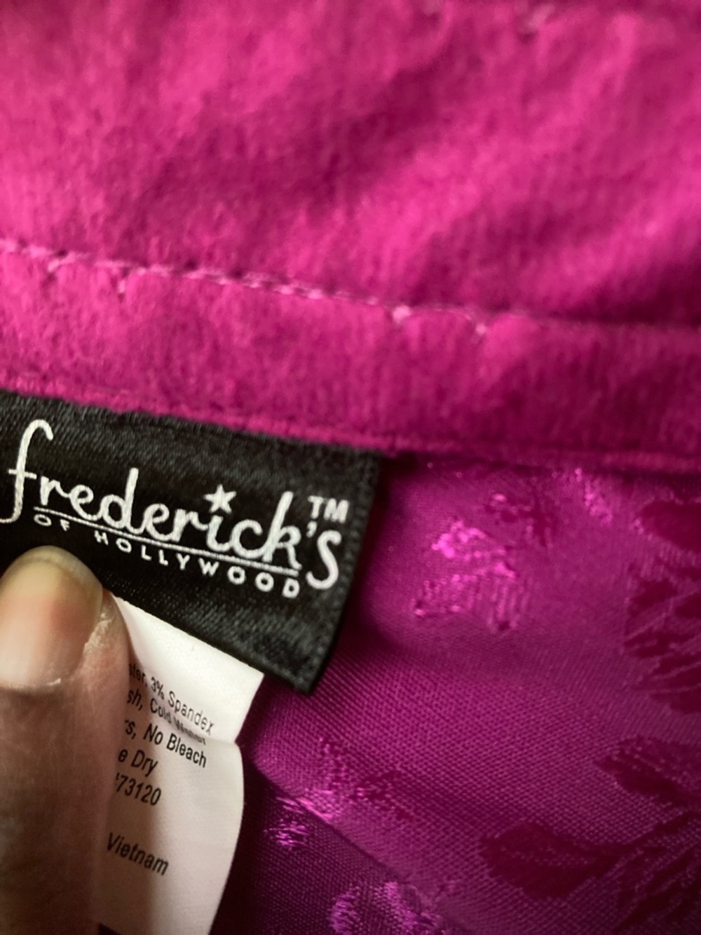 Fuchsia Satin Lace Bustier Top with matching Thong - Picture 8 of 11